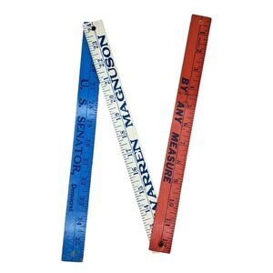 Vintage Political Advertising Ruler Yard Stick Democrat Warren Magnuson WA State